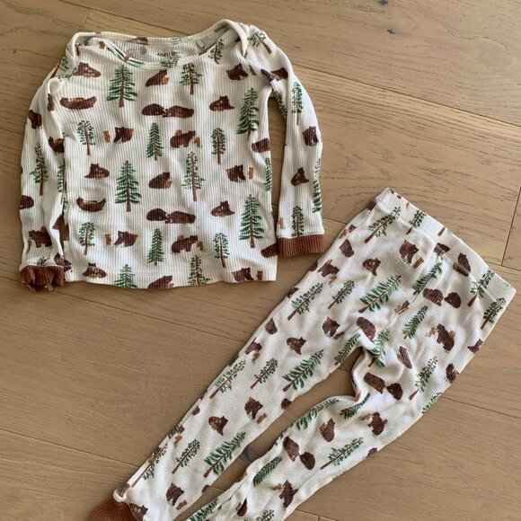 Toddler Boys Pajama and Robe Bundle Size 4/5 - Angel Dear Bamboo PJs - Picture 5 of 5